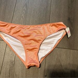 Victoria’s Secret PINK Cheeky Ruched Bikini Bottom – Size Small, Peach